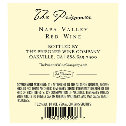 The Prisoner Red Blend Wine California 2022 - 750ML