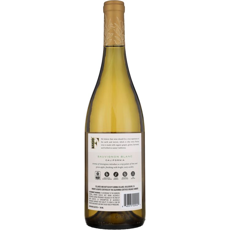 Florina Sauvignon Blanc California - 750ML - Back