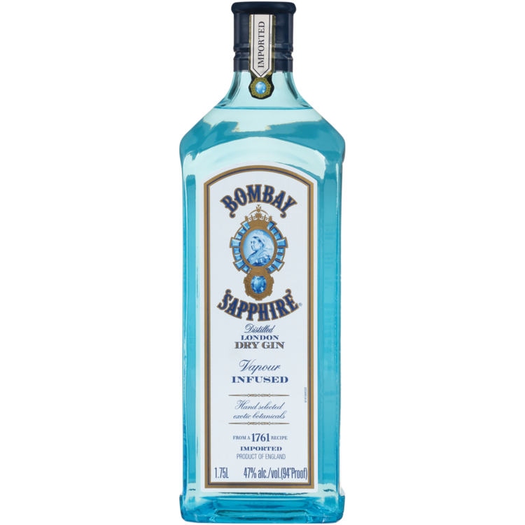Bombay London Dry Gin Sapphire 94 - 1.75L - Front