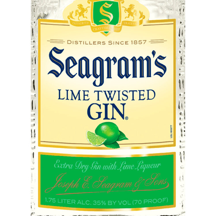 Seagram's Lime Flavored Gin Twisted 70 - 1.75L - Front Label