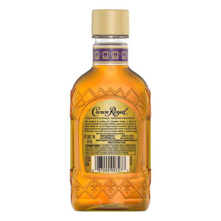 Crown Royal Canadian Whisky Fine Deluxe 80 - 200ML - Back