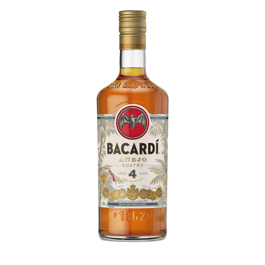 Bacardi Aged Rum Anejo Cuatro 4 Yr 80 - 1.0L