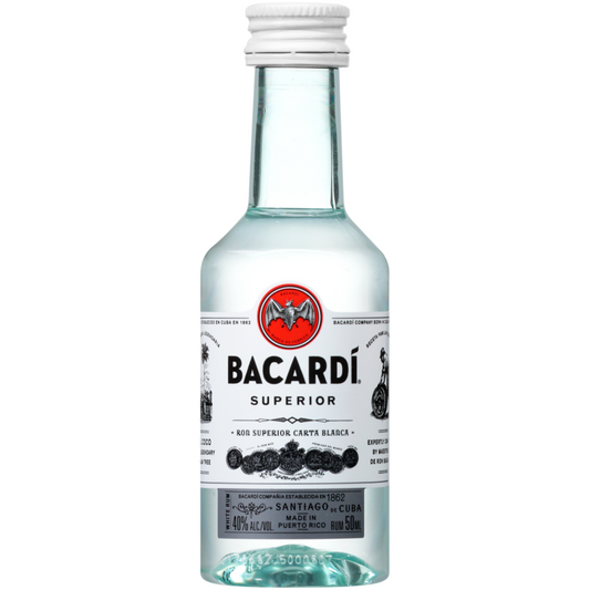 Bacardi Light Rum Superior 80 - 50ML - Front