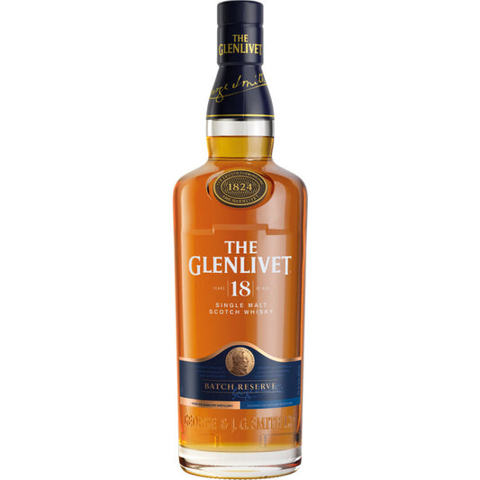 The Glenlivet Single Malt Scotch Batch Reserve 18 Yr 80 With Carton - 750ML - Front