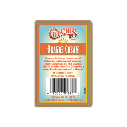 Chi Chi's Orange Cream Cocktail 25 - 1.75L - Back Label