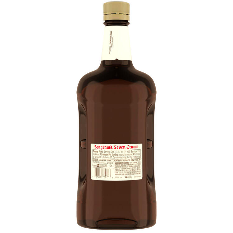 Seagram's Blended American Whiskey 7 Crown 80 - 1.75L - Back
