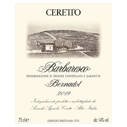 Ceretto Barbaresco Bernardot 2020 - 750ML