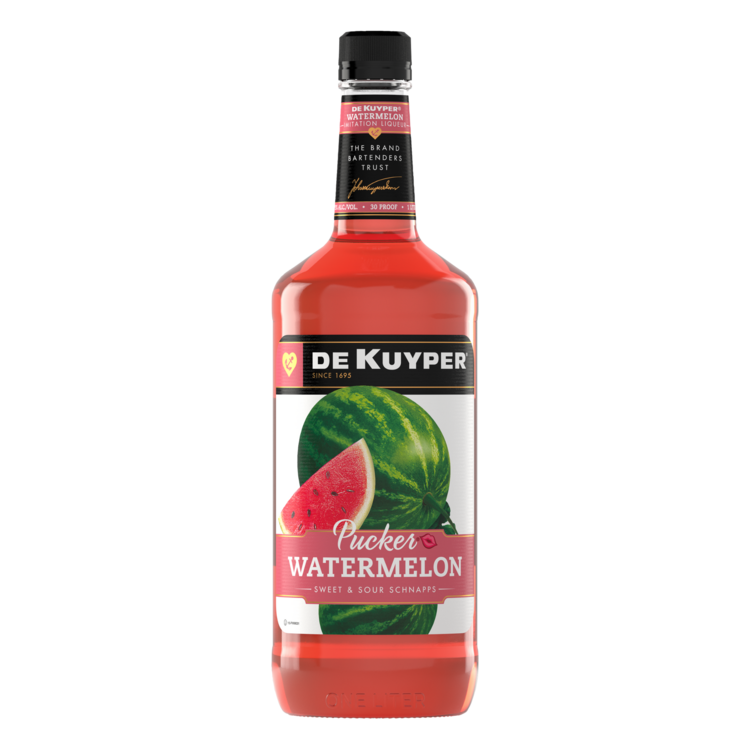 Dekuyper Sour Watermelon Schnapps Pucker 30 - 1.0L - Front