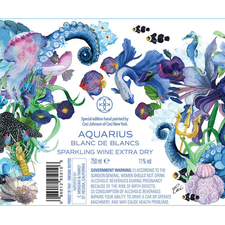 Valdo Aquarius Blanc De Blancs Extra Dry Italy - 750ML - Back Label