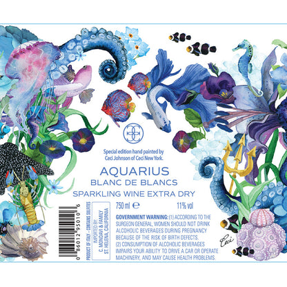 Valdo Aquarius Blanc De Blancs Extra Dry Italy - 750ML - Back Label