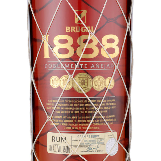 Brugal Aged Rum Gran Reserva 1888 Doblemente Anejado 80 - 750ML - Front Label