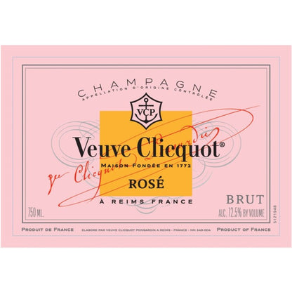 Veuve Clicquot Champagne Brut Rose W/ Eco Gift Box - 750ML - Front Label