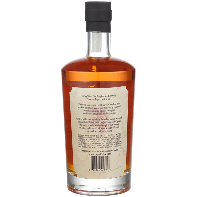 Tap 8 Canadian Rye Whisky Sherry Finished 8 Yr 83 - 750ML - Back