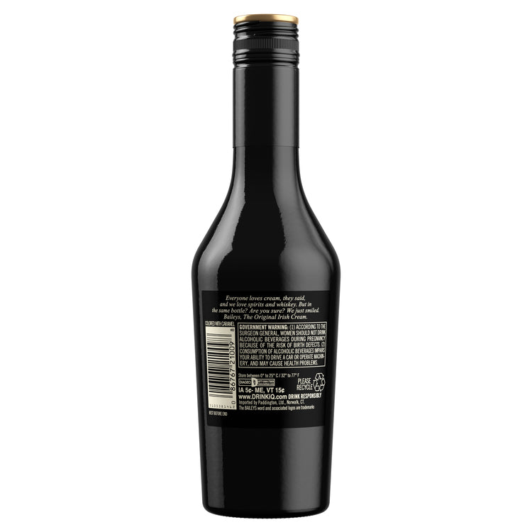 Baileys Irish Cream Liqueur The Original 34 - 375ML - Back