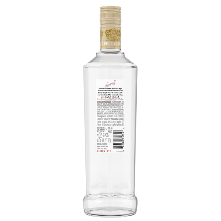 Smirnoff Whipped Cream Flavored Vodka 60 - 750ML - Back