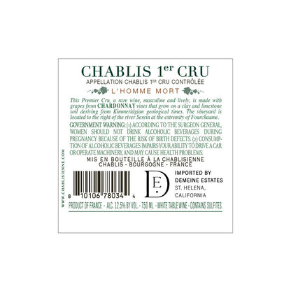 La Chablisienne Chablis Premier Cru L 'Homme Mort 2020 - 750ML