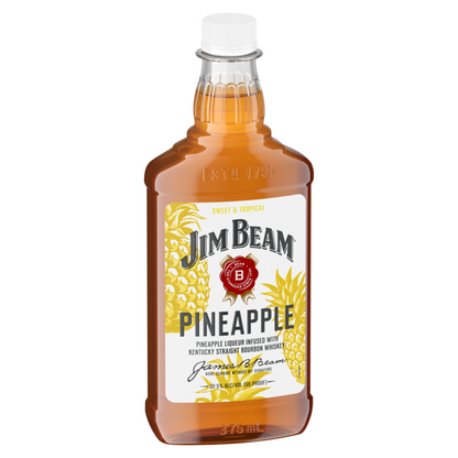 Jim Beam Pineapple Liqueur Infused With Bourbon Flavored Whiskey 65 - 375ML - Front Label