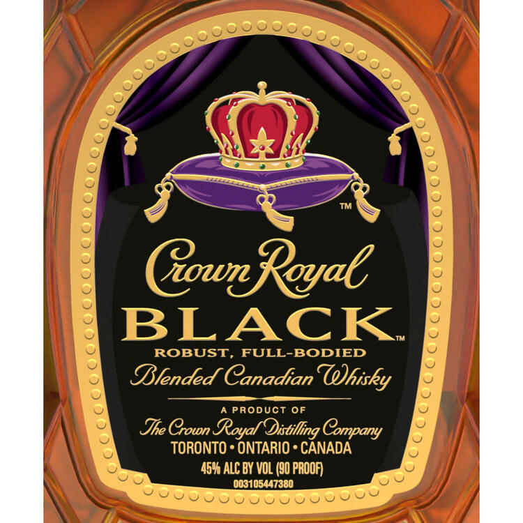 Crown Royal Canadian Whisky Black 90 - 750ML - Front Label