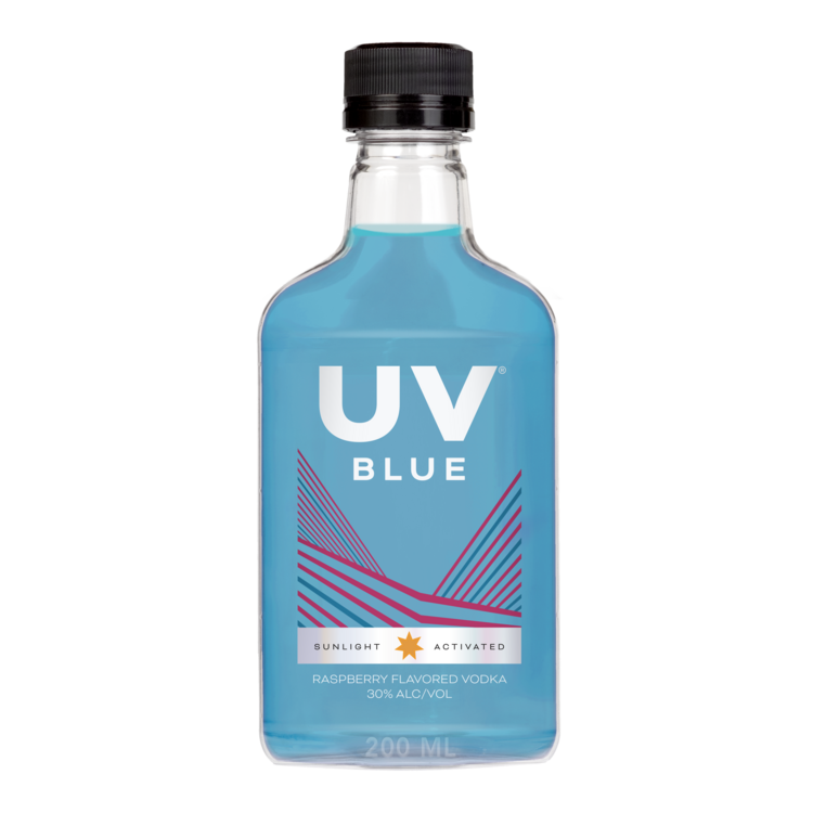 Uv Blue Raspberry Flavored Vodka 60 - 200ML - Back