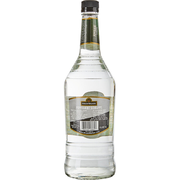 Hiram Walker Peppermint Schnapps 90 - 1.0L - Back