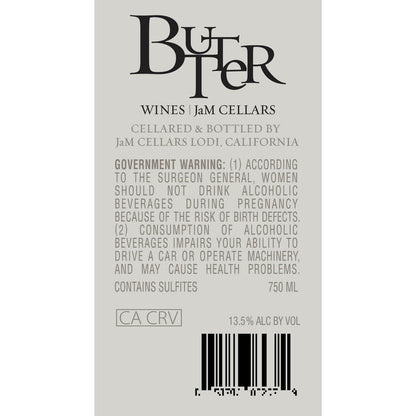 Butter Sauvignon Blanc California - 750ML - Back Label