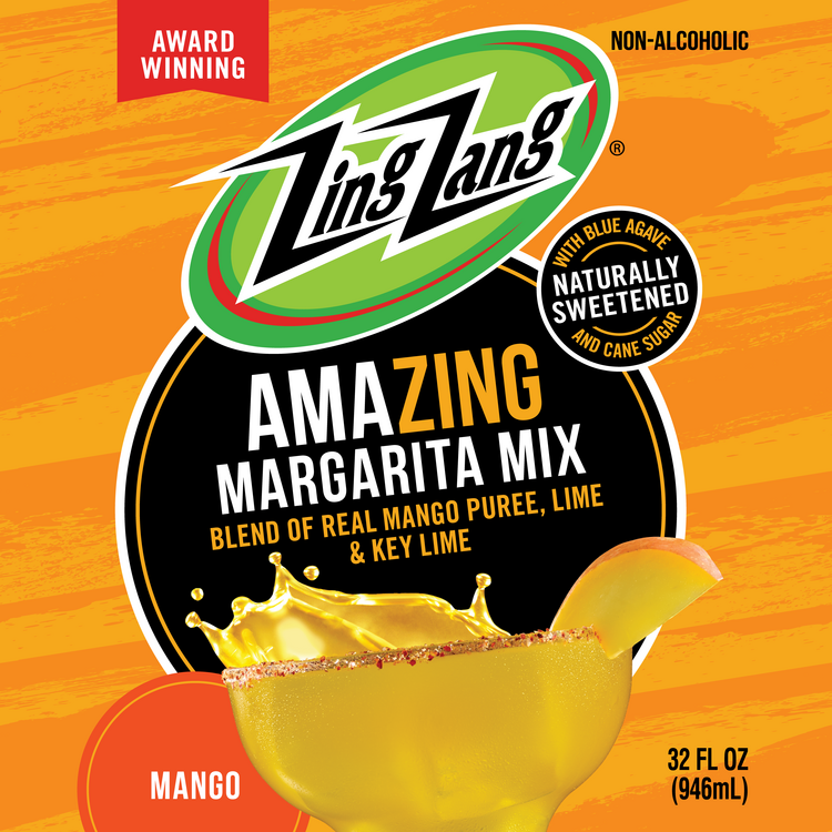 Zing Zang Mango Margarita Mix - 32 Z - Front Label