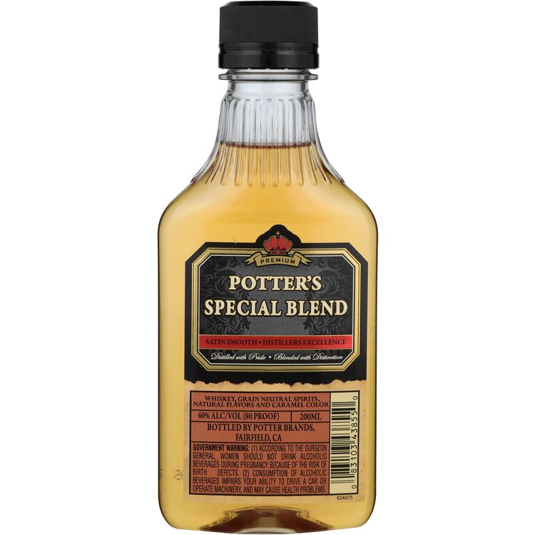 Potter's Blended American Whiskey Special Blend 80 - 200ML - Front