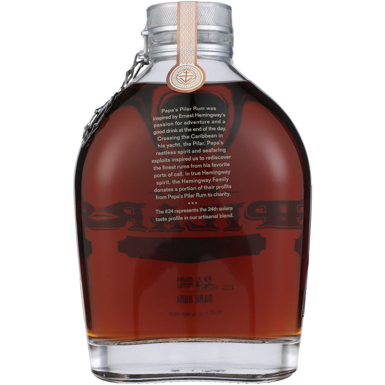 Papa's Pilar Dark Rum Finished In Rye Whiskey Barrels 86 - 750ML - Back