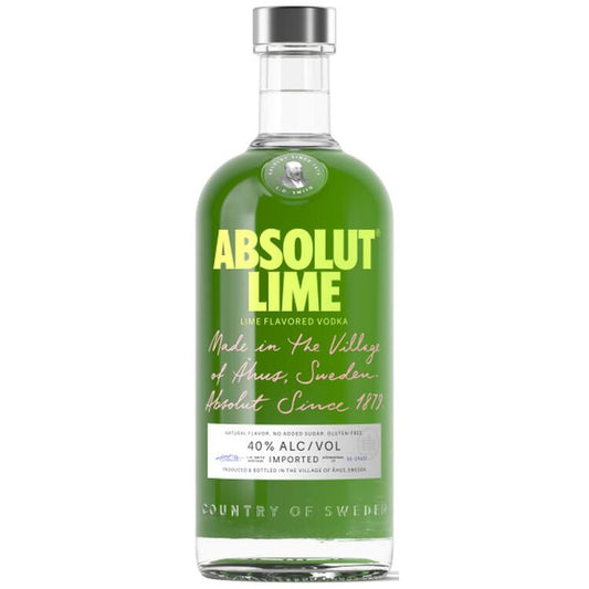 Absolut Lime Flavored Vodka 80 - 750ML - Front