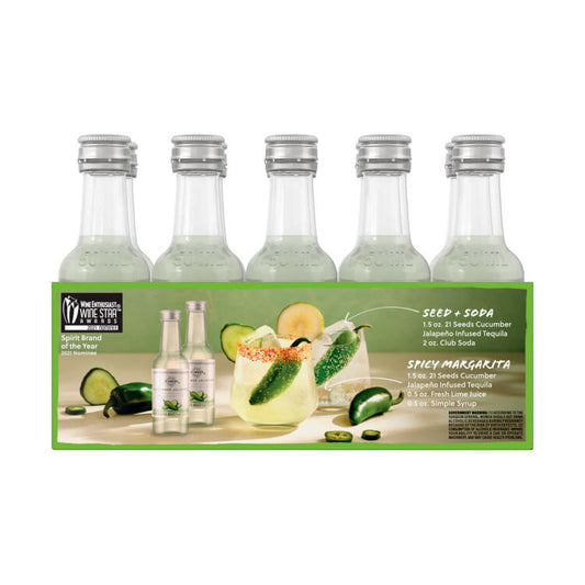 21 Seeds Cucumber Jalapeno Infused Blanco Flavored Tequila 70 - 50ML - Back