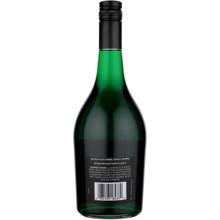 Potter's Creme De Menthe Green 30 - 750ML - Back