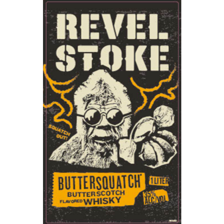 Revel Stoke Butterscotch Flavored Whiskey Buttersquatch 70 - 1.0L - Front Label