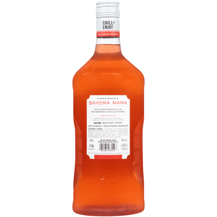 Bacardi Bahama Mama Classic Cocktails 25 - 1.75L - Back