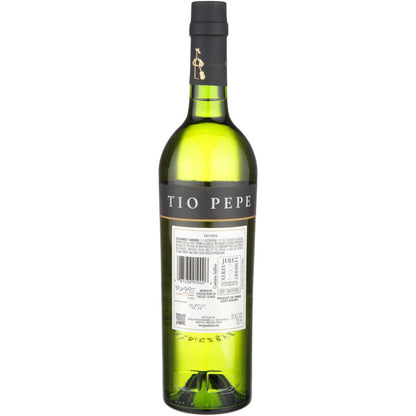 Tio Pepe Sherry Palomino Fino Muy Seco - 750ML - Back
