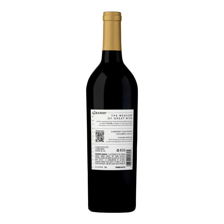 14 Hands Cabernet Sauvignon Washington - 750ML - Back