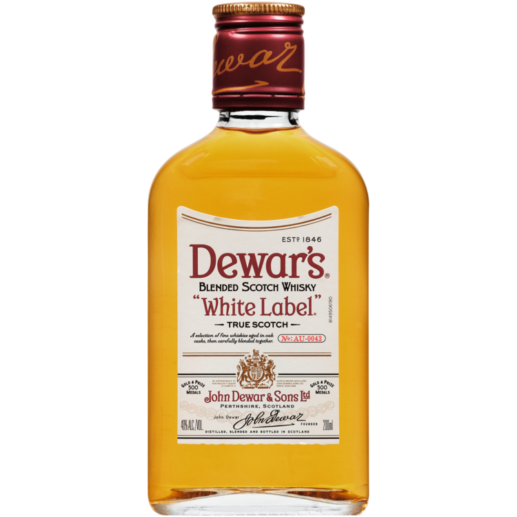 Dewar's Blended Scotch White Label 80 - 200ML - Front