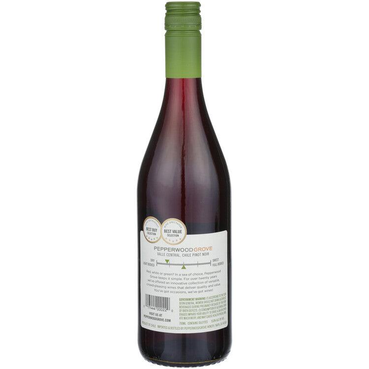 Pepperwood Grove Pinot Noir International - 750ML - Back