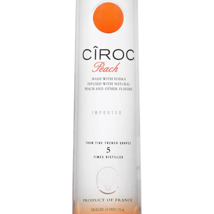 Ciroc Peach Flavored Vodka 70 - 375ML - Front Label