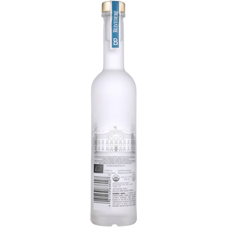Belvedere Organic Vodka 80 - 200ML - Back