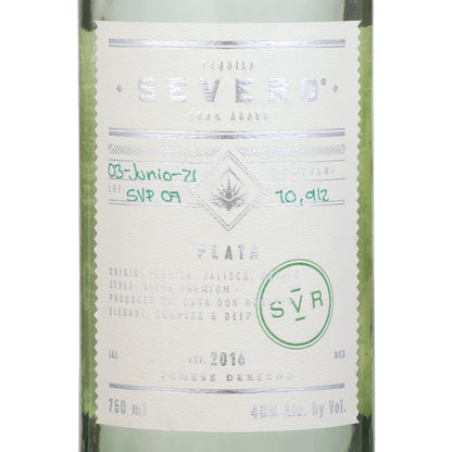 Severo Tequila Plata 80 - 750ML - Front Label