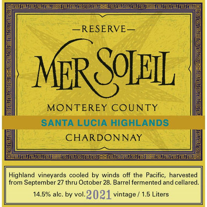 Mer Soleil Chardonnay Reserve Santa Lucia Highlands 2021 - 1.5L