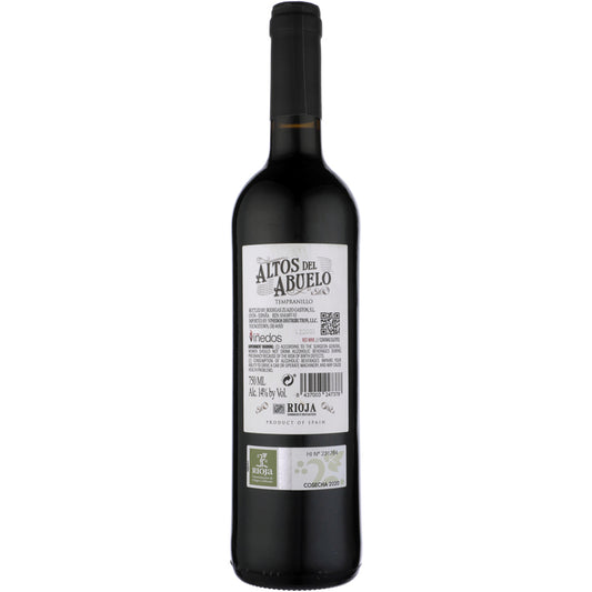 Altos Del Abuelo Rioja 2020 - 750ML - Back