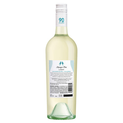 Menage A Trois Sauvignon Blanc Light California - 750ML - Back
