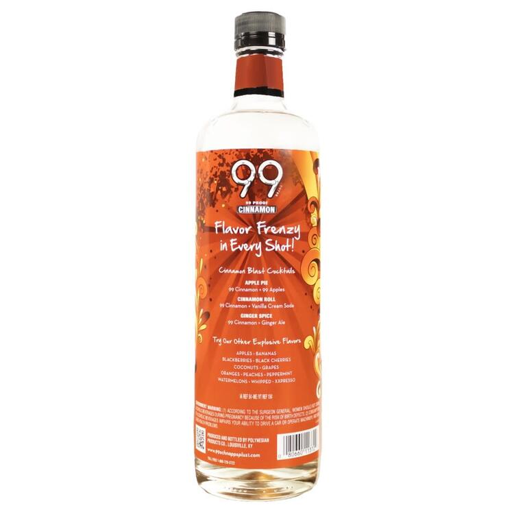 99 Brand Cinnamon Schnapps 99 - 750ML - Back