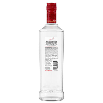 Smirnoff Vodka Raspberry Flavored 60 - 750ML - Back