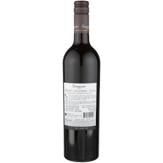 Stemmari Cabernet Sauvignon Sicilia - 750ML - Back