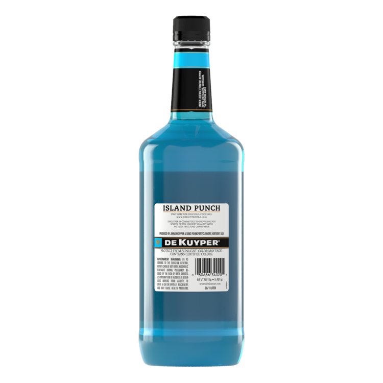 Dekuyper Sweet & Sour Island Punch Schnapps Pucker 30 - 1.0L - Back