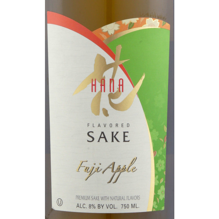 Hana Fuji Apple Flavored Sake - 750ML - Front Label