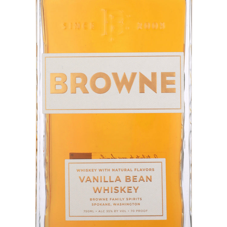 Browne Family Spirits Vanilla Bean Flavored Whiskey 70 - 750ML - Front Label