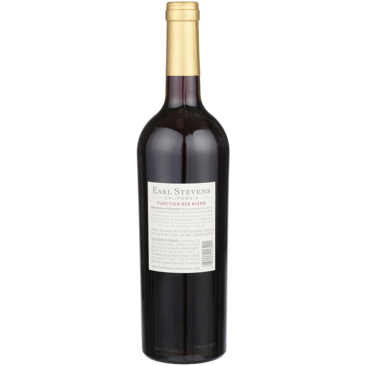Earl Stevens Function Red Blend California - 750ML - Back